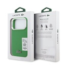Apple iPhone 17 Pro Uyumlu Kılıf Lacoste Orjinal Lisanslı M-safe Şarj Özellikli PU Pike Desenli Standlı Metal Logolu Kapak - 14