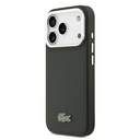 Apple iPhone 17 Pro Uyumlu Kılıf Lacoste Orjinal Lisanslı M-safe Şarj Özellikli PU Pike Desenli Standlı Metal Logolu Kapak - 15