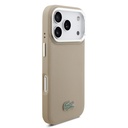 Apple iPhone 17 Pro Uyumlu Kılıf Lacoste Orjinal Lisanslı M-safe Şarj Özellikli PU Pike Desenli Standlı Metal Logolu Kapak - 24