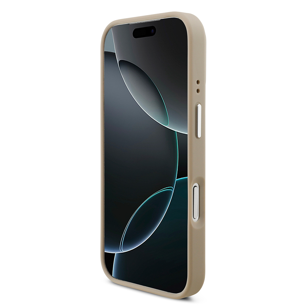 Apple iPhone 17 Pro Uyumlu Kılıf Lacoste Orjinal Lisanslı M-safe Şarj Özellikli PU Pike Desenli Standlı Metal Logolu Kapak - 25