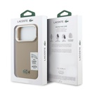 Apple iPhone 17 Pro Uyumlu Kılıf Lacoste Orjinal Lisanslı M-safe Şarj Özellikli PU Pike Desenli Standlı Metal Logolu Kapak - 28