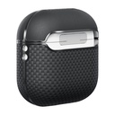 Apple Airpods 4 Uyumlu Kılıf 1500D Aramid Fiber Pitaka Ultra-Slim Classic Serisi Black-Grey Twill Kapak - 2