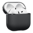 Apple Airpods Pro 2 Uyumlu Kılıf 1500D Aramid Fiber Pitaka Ultra-Slim Classic Serisi Black-Grey Twill Kapak - 2