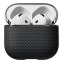 Apple Airpods Pro 2 Uyumlu Kılıf 1500D Aramid Fiber Pitaka Ultra-Slim Classic Serisi Black-Grey Twill Kapak - 5