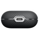 Apple Airpods Pro 2 Uyumlu Kılıf 1500D Aramid Fiber Pitaka Ultra-Slim Classic Serisi Black-Grey Twill Kapak - 7