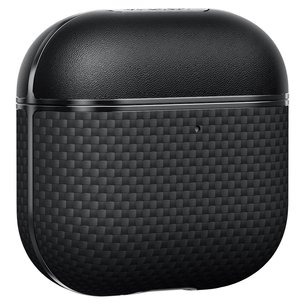 Apple Airpods Pro 2 Uyumlu Kılıf 1500D Aramid Fiber Pitaka Ultra-Slim Classic Serisi Black-Grey Twill Kapak - 8