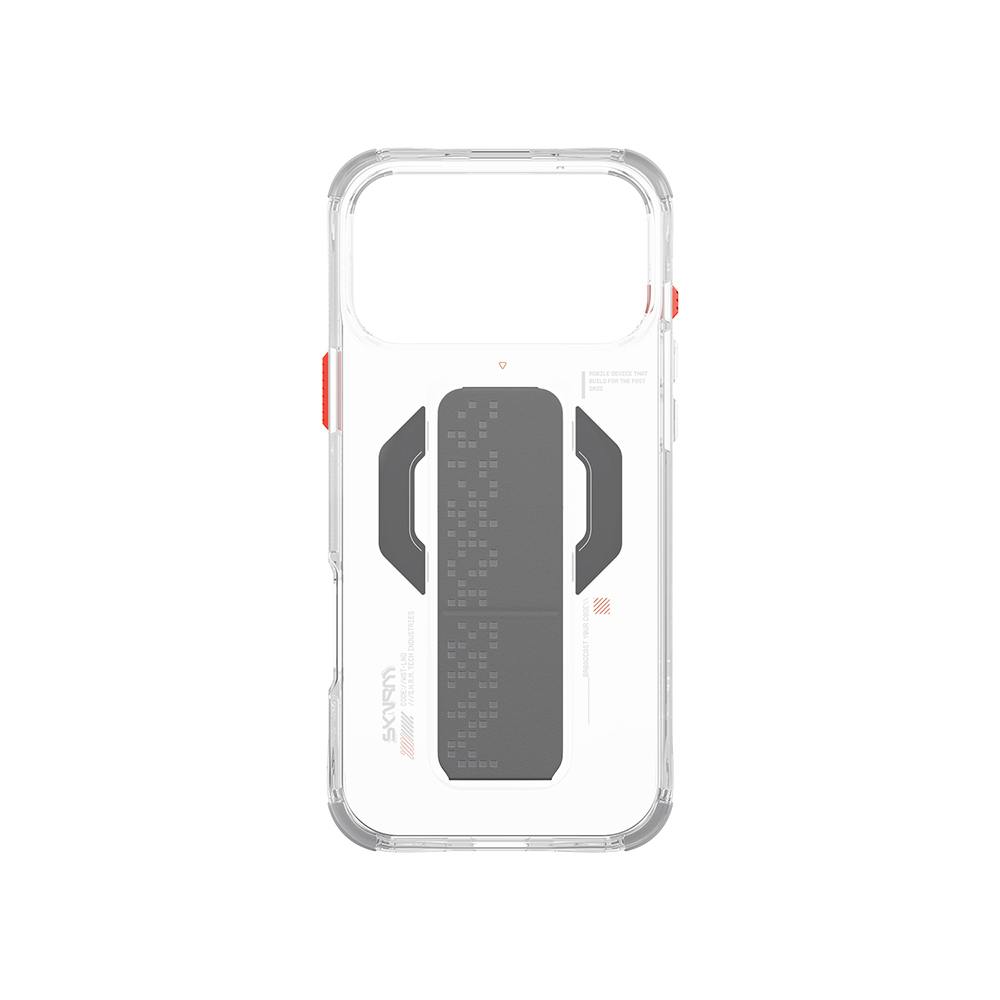 Apple iPhone 17 Pro Kılıf M-Safe Şarj Özellikli Airbag Tasarımlı Standlı Skinarma Haxa Kapak - 6