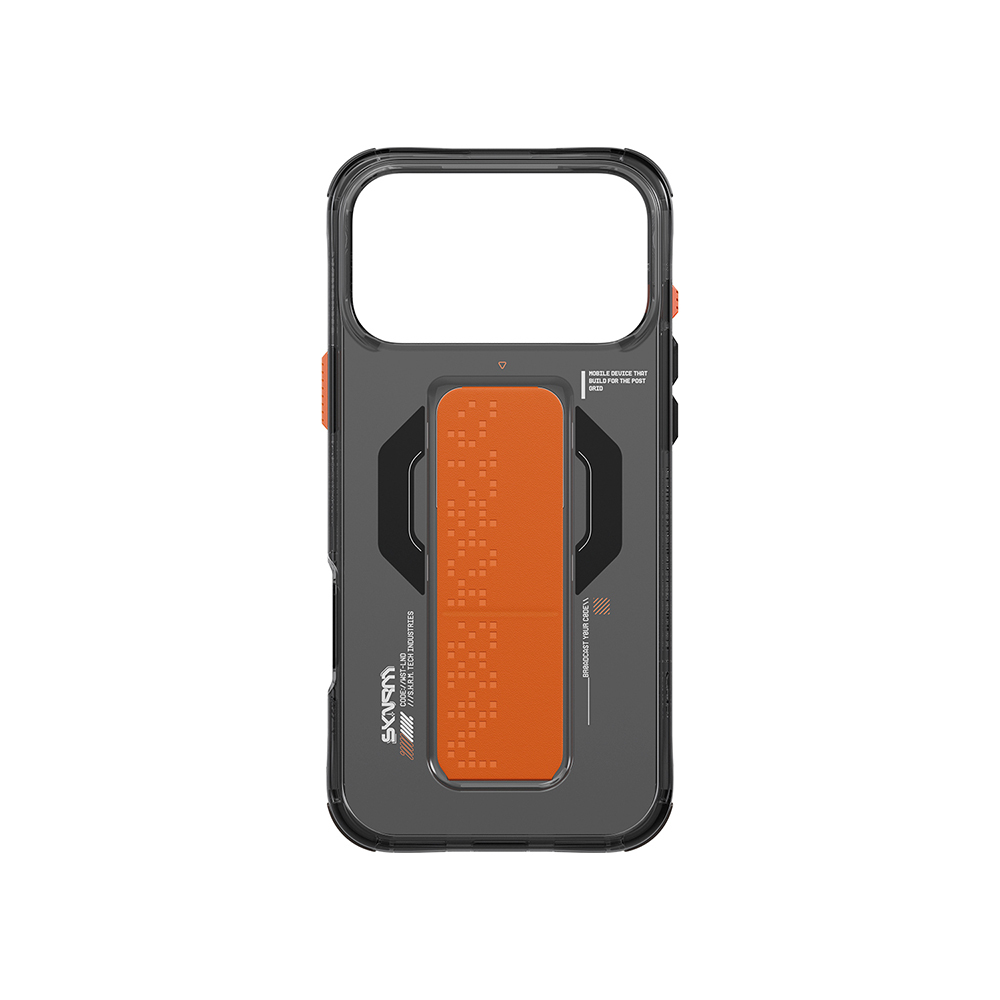 Apple iPhone 17 Pro Kılıf M-Safe Şarj Özellikli Airbag Tasarımlı Standlı Skinarma Haxa Kapak - 7