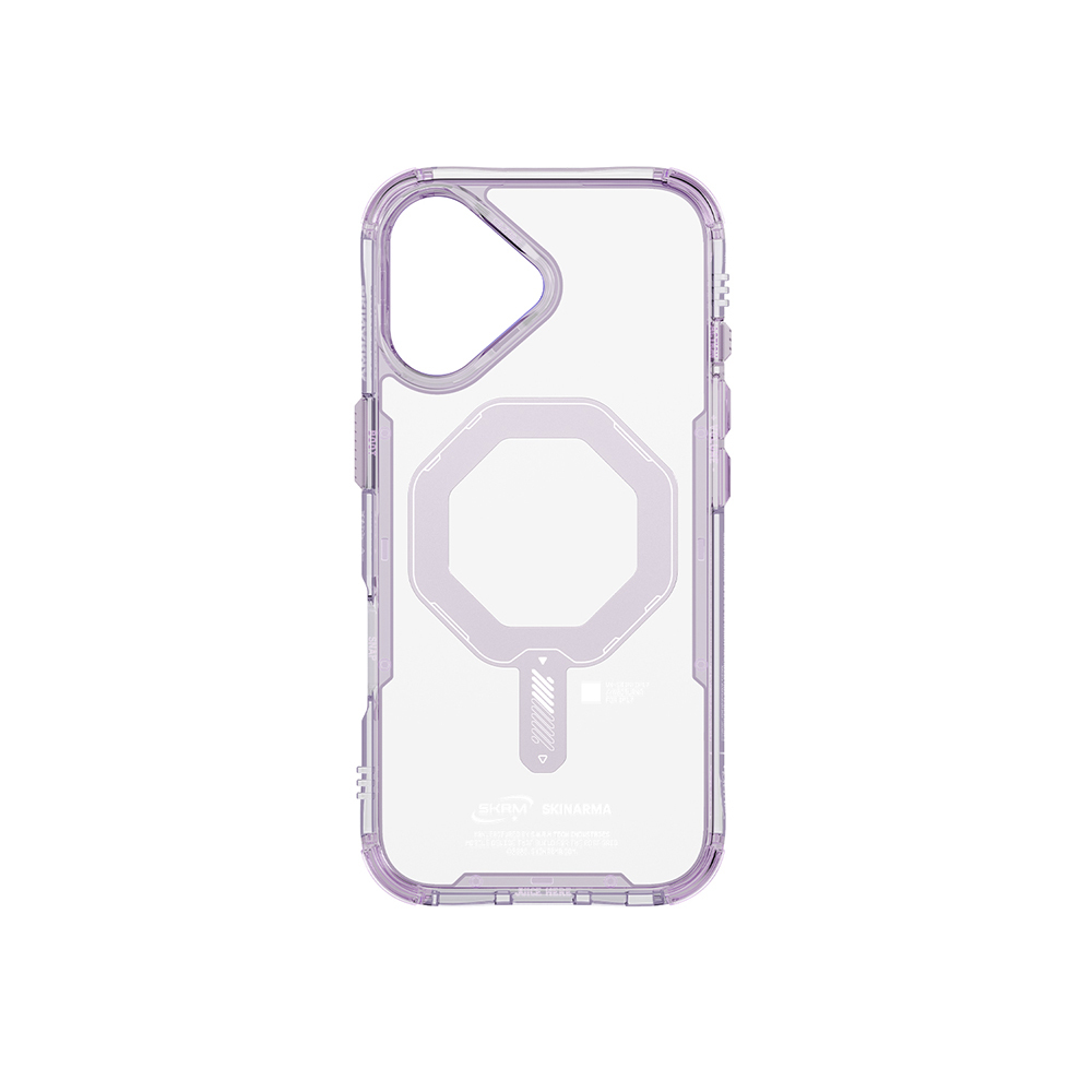 Apple iPhone 17 Kılıf M-safe Şarj Özellikli Şeffaf Airbag Tasarımlı Skinarma Saido Mag-Charge Kapak - 3