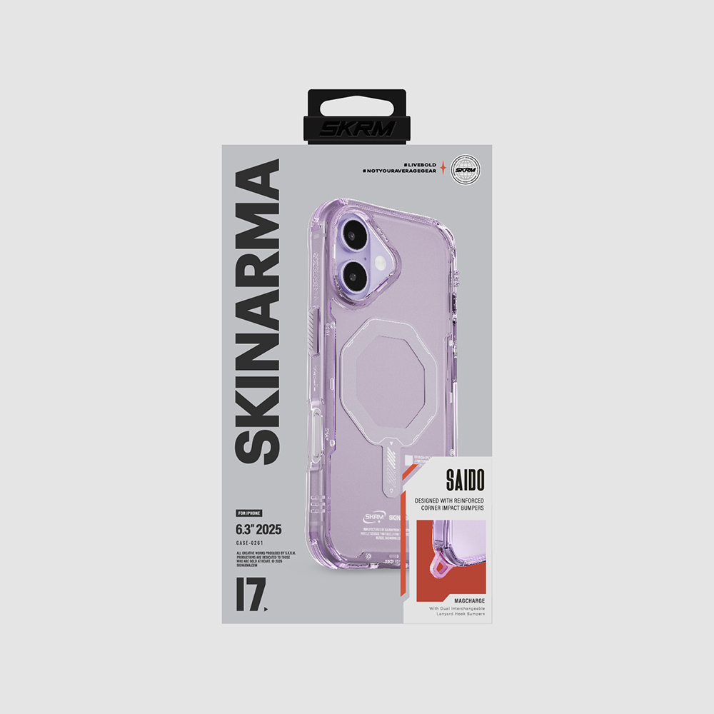Apple iPhone 17 Kılıf M-safe Şarj Özellikli Şeffaf Airbag Tasarımlı Skinarma Saido Mag-Charge Kapak - 4