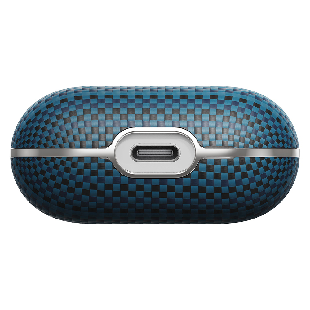 Apple Airpods Pro 2 Uyumlu Kılıf Aramid Fiber Pitaka Tactile Woven Sunset-Moonrise Serisi Sunset Kapak - 6