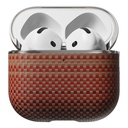 Apple Airpods Pro 2 Uyumlu Kılıf Aramid Fiber Pitaka Tactile Woven Sunset-Moonrise Serisi Sunset Kapak - 13