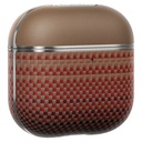 Apple Airpods Pro 2 Uyumlu Kılıf Aramid Fiber Pitaka Tactile Woven Sunset-Moonrise Serisi Sunset Kapak - 16