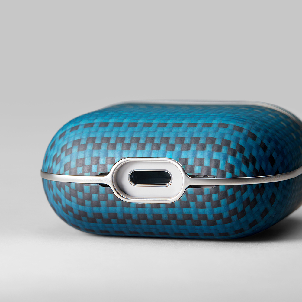 Apple Airpods Pro 2 Uyumlu Kılıf Aramid Fiber Pitaka Tactile Woven Sunset-Moonrise Serisi Sunset Kapak - 17