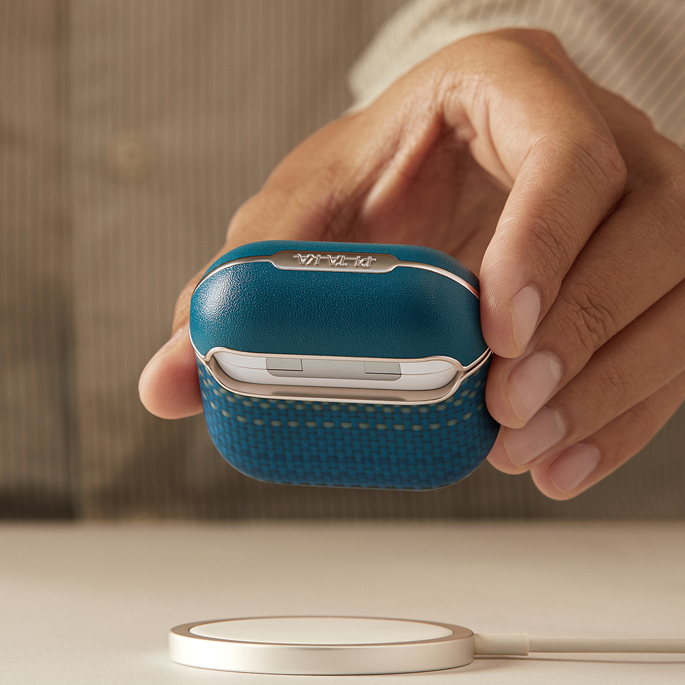 Apple Airpods Pro 2 Uyumlu Kılıf Aramid Fiber Pitaka Tactile Woven Sunset-Moonrise Serisi Sunset Kapak - 25