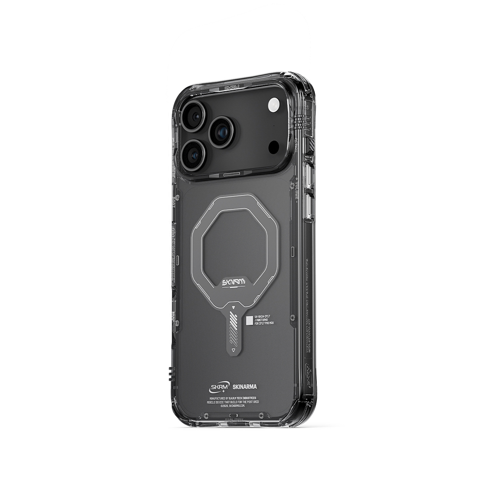 Apple iPhone 17 Pro Uyumlu Kılıf M-safe Şarj Özellikli Şeffaf Airbag Tasarımlı Skinarma Saido Mag-Charge Kapak - 3