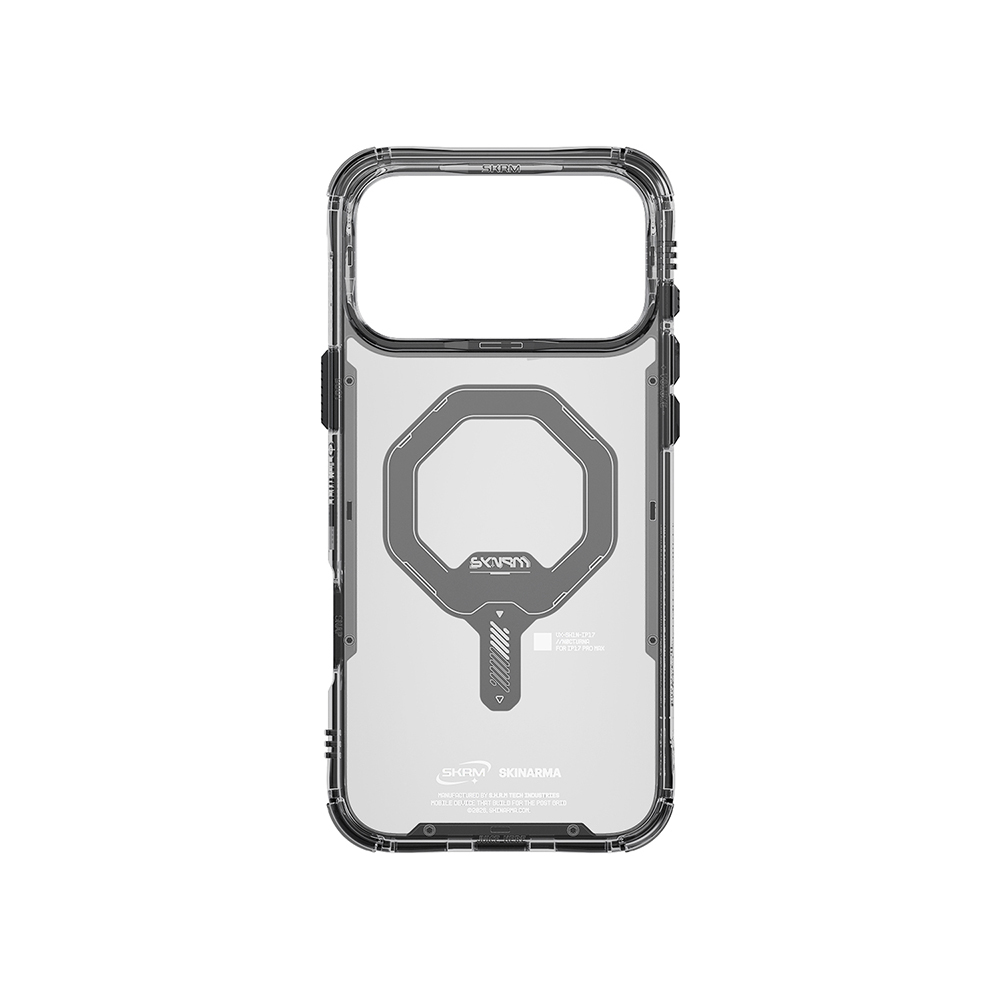 Apple iPhone 17 Pro Uyumlu Kılıf M-safe Şarj Özellikli Şeffaf Airbag Tasarımlı Skinarma Saido Mag-Charge Kapak - 4