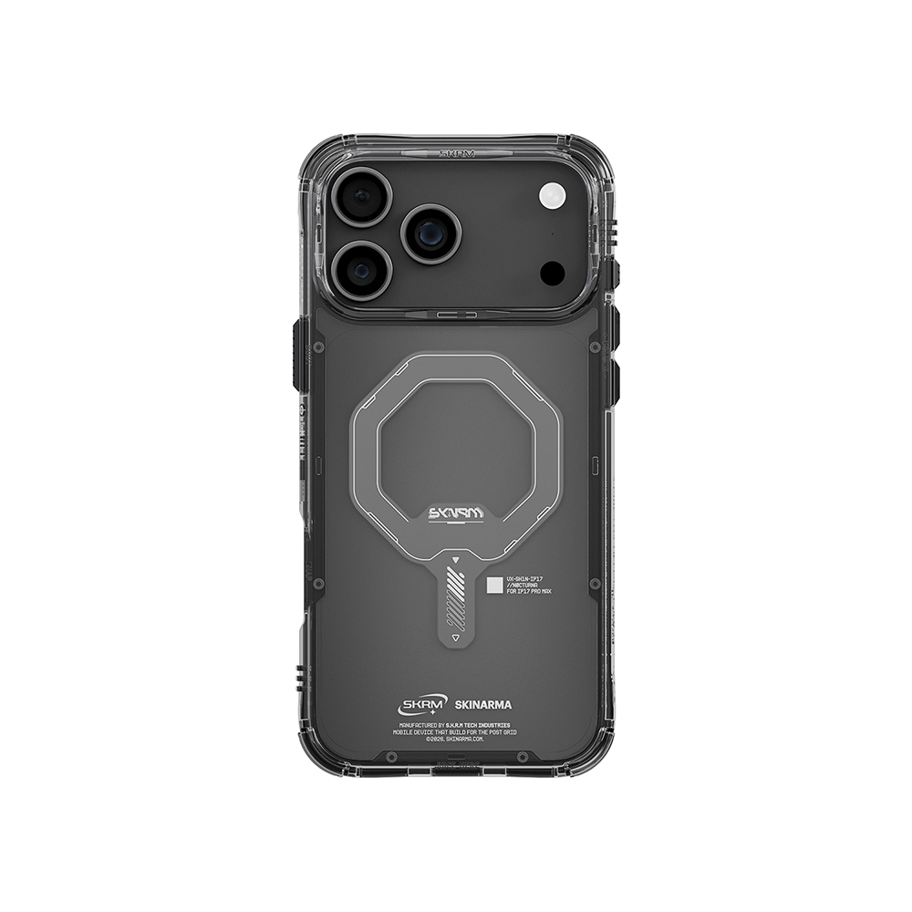 Apple iPhone 17 Pro Uyumlu Kılıf M-safe Şarj Özellikli Şeffaf Airbag Tasarımlı Skinarma Saido Mag-Charge Kapak - 5