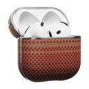 Apple Airpods 4 Uyumlu Kılıf Aramid Fiber Pitaka Tactile Woven Sunset-Moonrise Serisi Sunset Kapak - 2