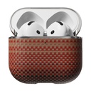 Apple Airpods 4 Uyumlu Kılıf Aramid Fiber Pitaka Tactile Woven Sunset-Moonrise Serisi Sunset Kapak - 6