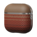 Apple Airpods 4 Uyumlu Kılıf Aramid Fiber Pitaka Tactile Woven Sunset-Moonrise Serisi Sunset Kapak - 8