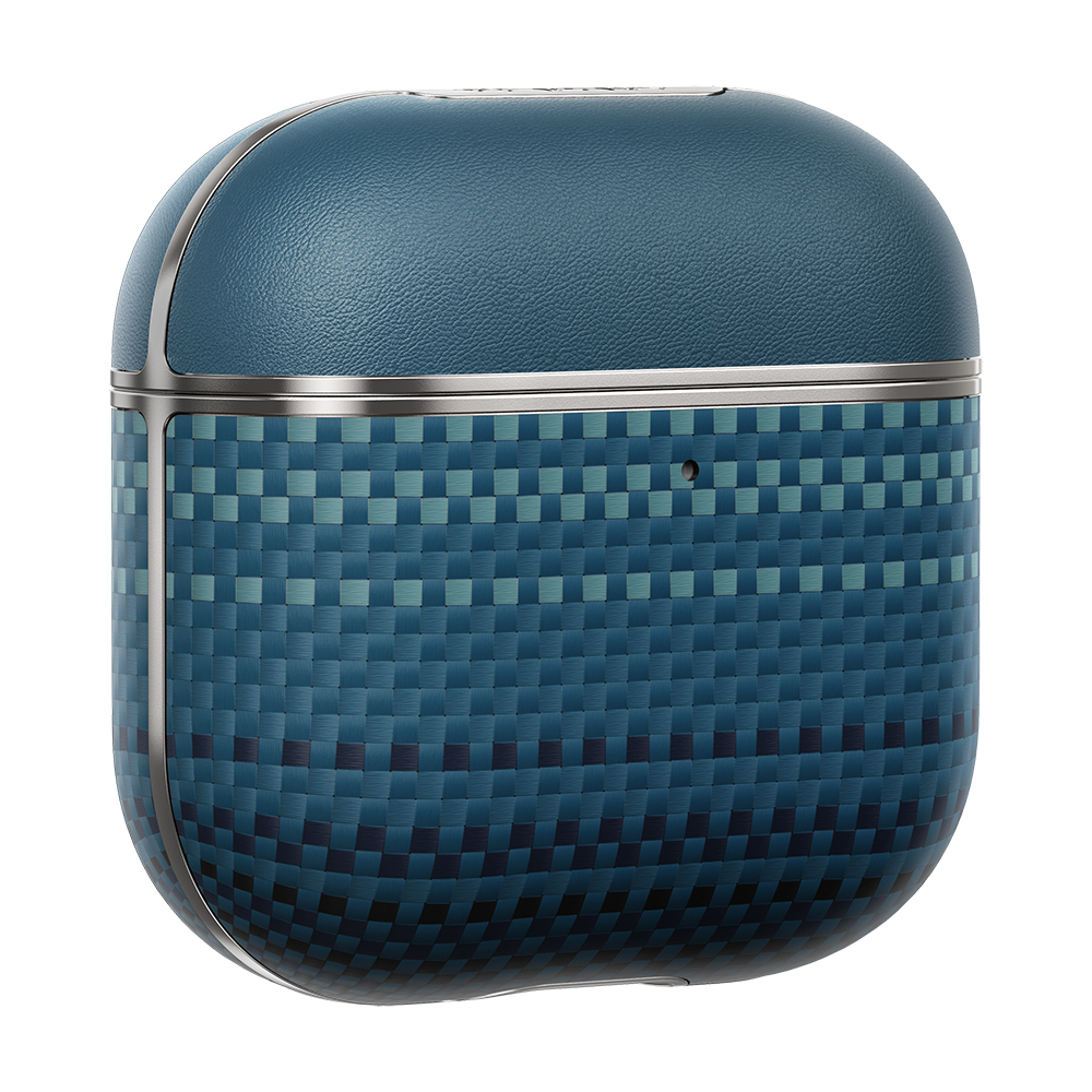 Apple Airpods 4 Uyumlu Kılıf Aramid Fiber Pitaka Tactile Woven Sunset-Moonrise Serisi Sunset Kapak - 9