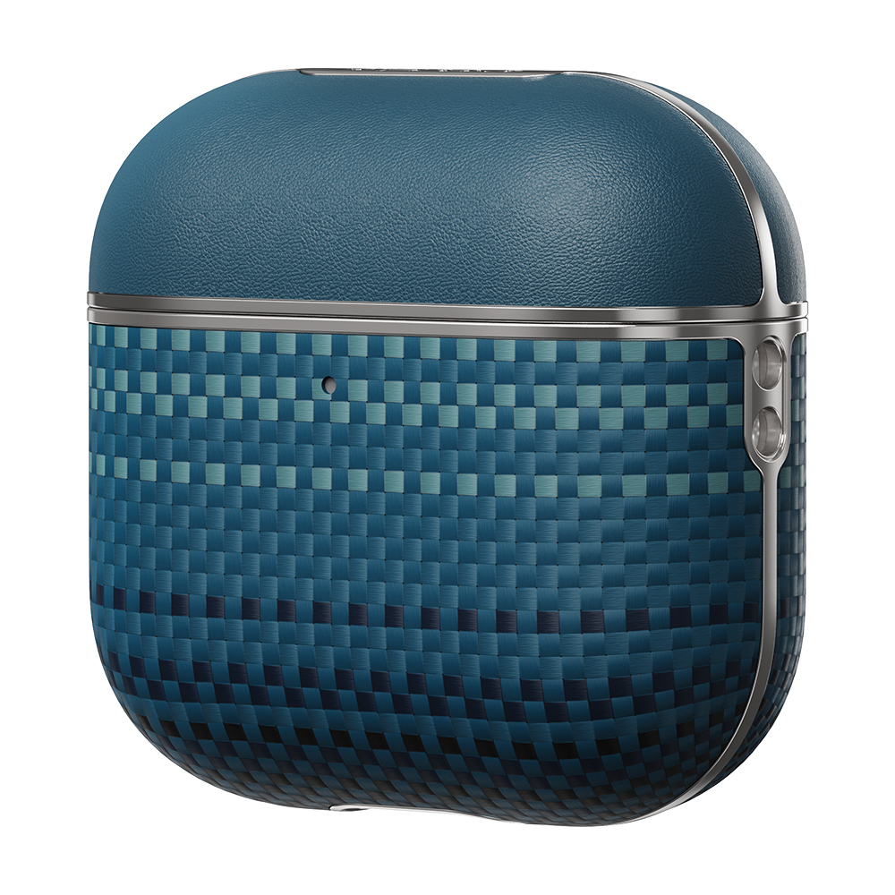 Apple Airpods 4 Uyumlu Kılıf Aramid Fiber Pitaka Tactile Woven Sunset-Moonrise Serisi Sunset Kapak - 15