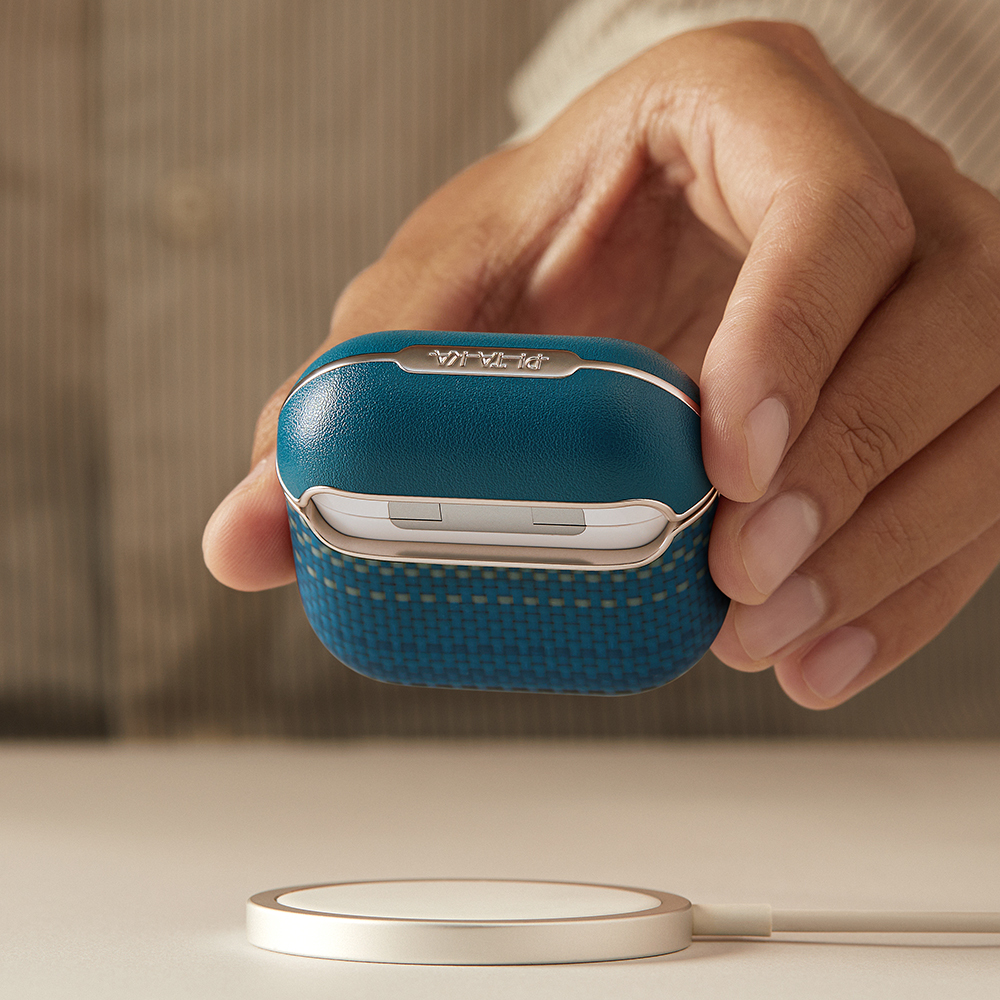 Apple Airpods 4 Uyumlu Kılıf Aramid Fiber Pitaka Tactile Woven Sunset-Moonrise Serisi Sunset Kapak - 21