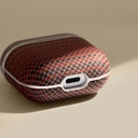 Apple Airpods 4 Uyumlu Kılıf Aramid Fiber Pitaka Tactile Woven Sunset-Moonrise Serisi Sunset Kapak - 24