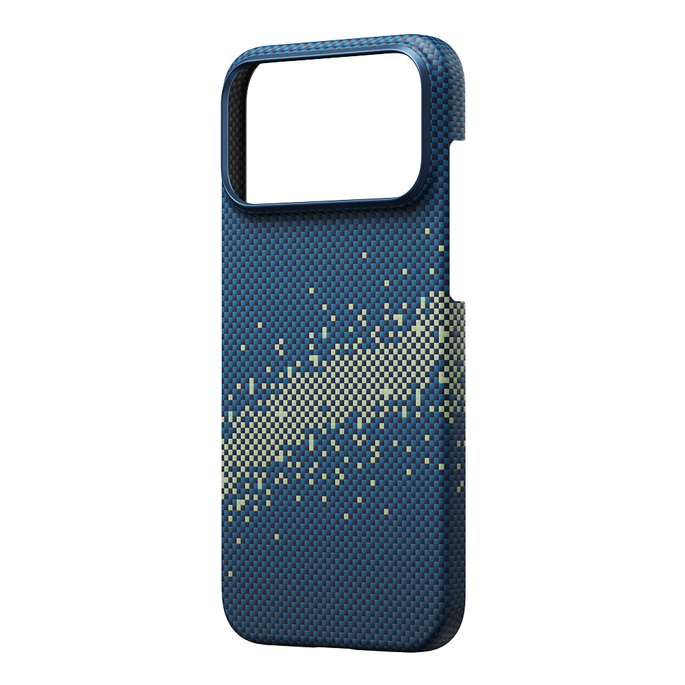 Apple iPhone 17 Pro Max Kılıf M-safe Şarj Özellikli Lumintex Fosforlu Pitaka Tactile Woven Starpeak Serisi Milky Way Galaxy Kapak - 2