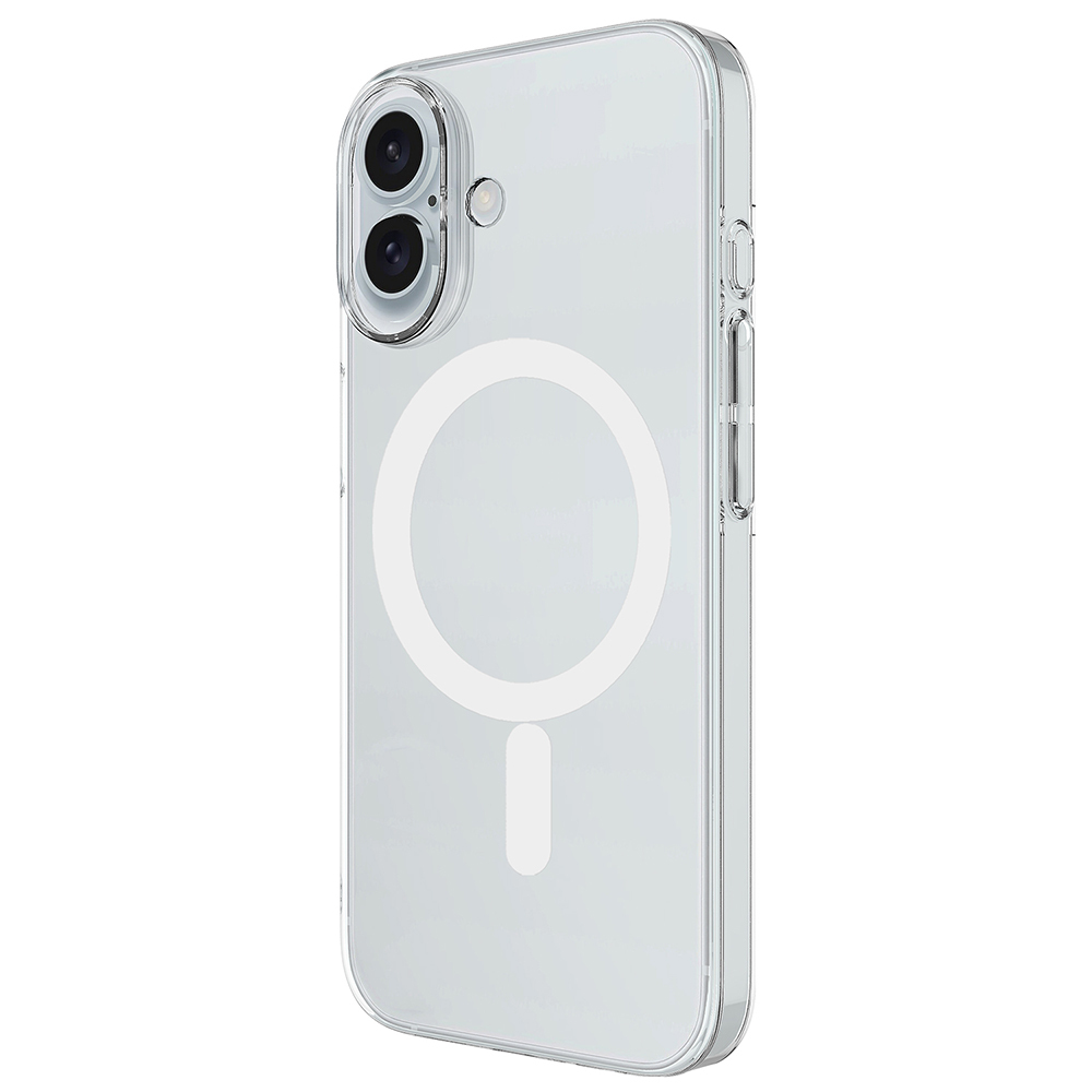 Apple iPhone 17 Kılıf Zore M-safe Şarj Özellikli Şeffaf Kamera Çerçeveli Porto Kapak - 1