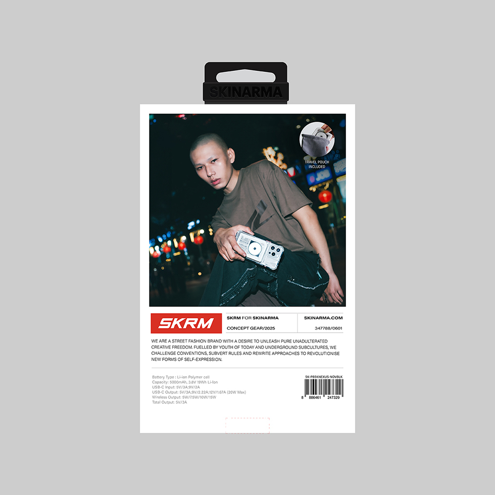 Skinarma Nexus Nova Kablosuz ve PD Hızlı Şarj Özellikli Standlı Taşınabilir Powerbank 20W 5000mAh - 11