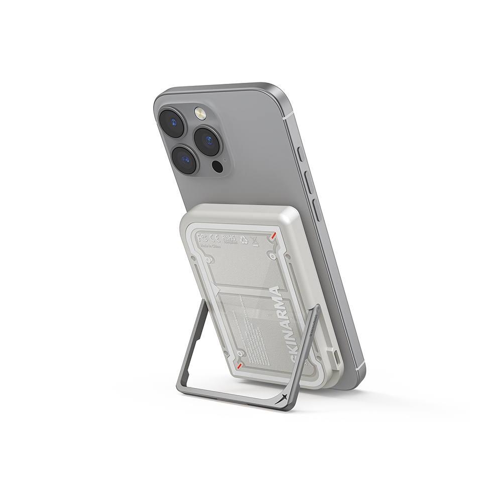 Skinarma Nexus Mecha Kablosuz ve PD Hızlı Şarj Özellikli Metal Standlı Taşınabilir Powerbank 20W 5000mAh - 8