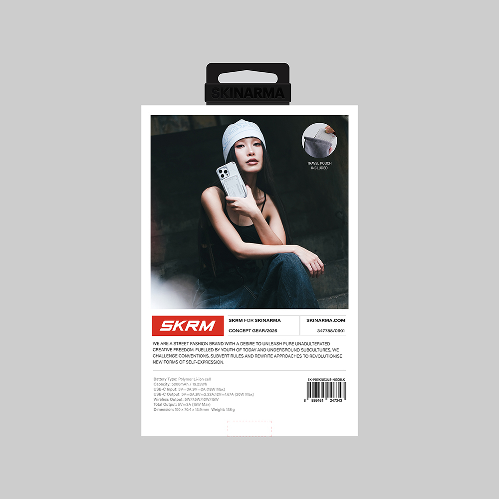 Skinarma Nexus Mecha Kablosuz ve PD Hızlı Şarj Özellikli Metal Standlı Taşınabilir Powerbank 20W 5000mAh - 12