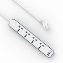 Wiwu Wi-S007 20W GaN Tech Power Strip 8 in 1 Çoklu Priz 2M - 1