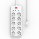Wiwu Wi-S008 20W GaN Tech Power Strip 14 in 1 Çoklu Priz 2M - 1