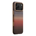 Apple iPhone 17 Pro Max Kılıf M-safe Şarj Özellikli Aramid Fiber Pitaka Military-Grade Sunset-Moonrise Serisi Sunset Kapak - 1