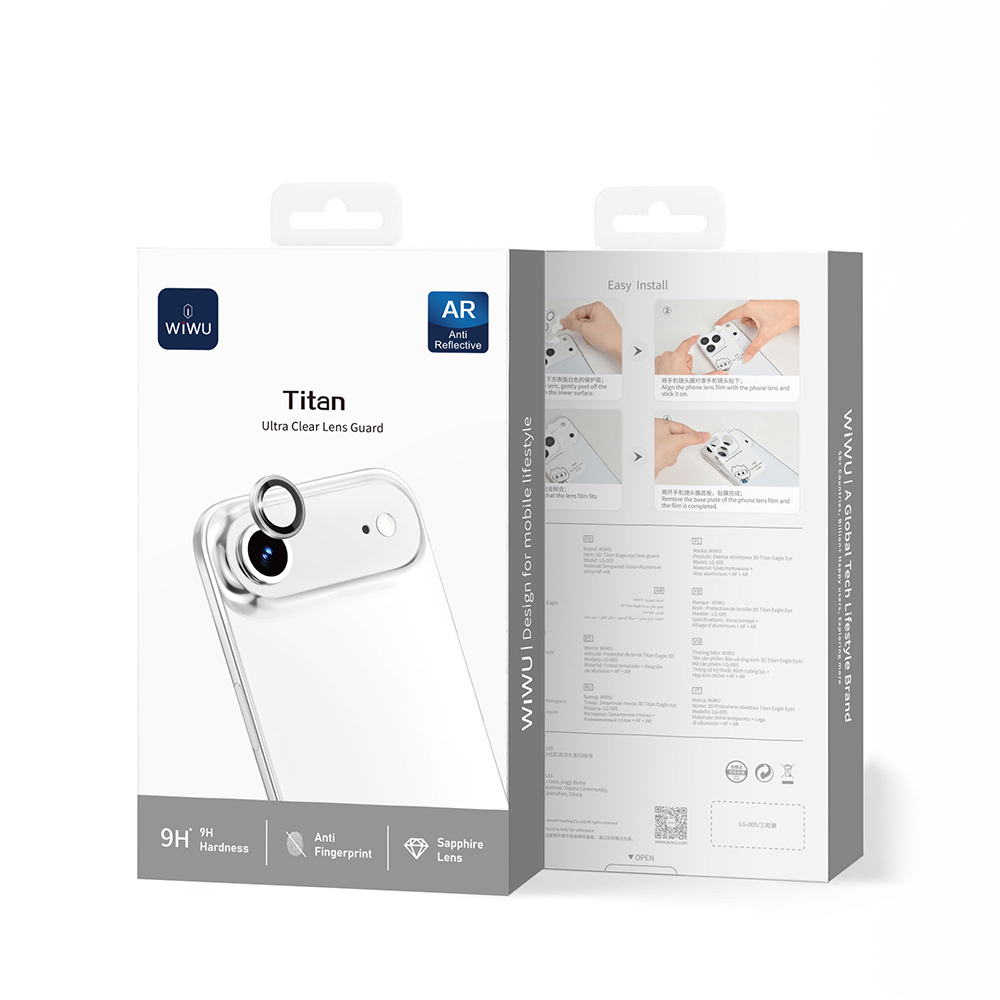 Apple iPhone 17 Air Wiwu LG-005 Falcon Anti Reflective Çizilmeye Karşı Dayanıklı Safir Kamera Lens Koruyucu - 5