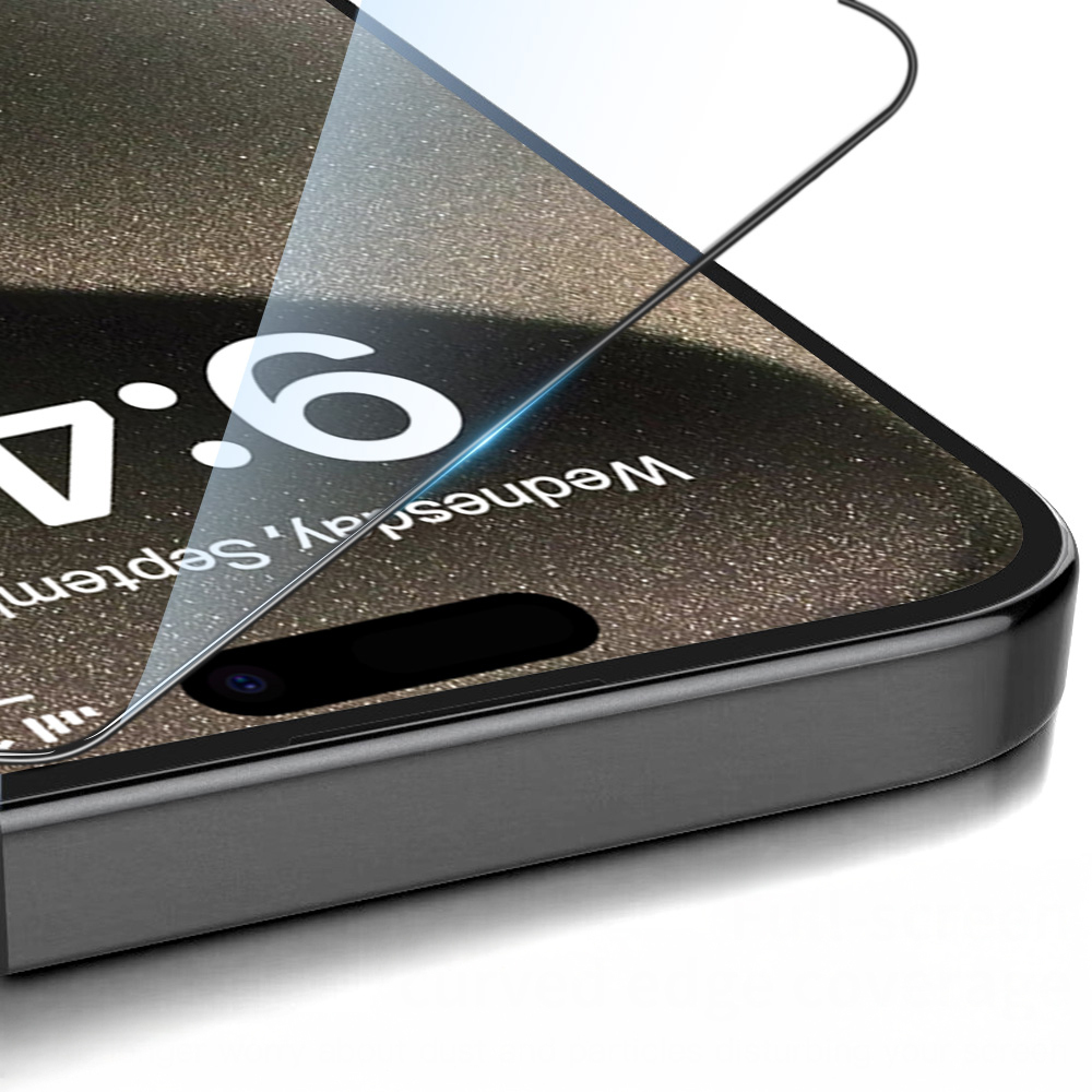 Apple iPhone 13 Uyumlu Zore 3D Oliv HD Temperli Cam Ekran Koruyucu + Kolay Uygulama Aparatı - 3