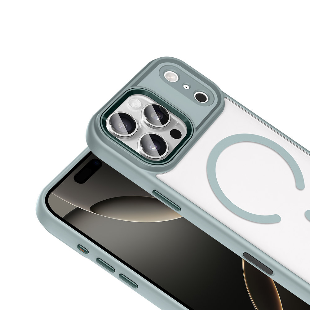 Apple iPhone 17 Pro Max Kılıf Wireless Şarj Özellikli Zore Krom M-safe Silikon Kapak - 9