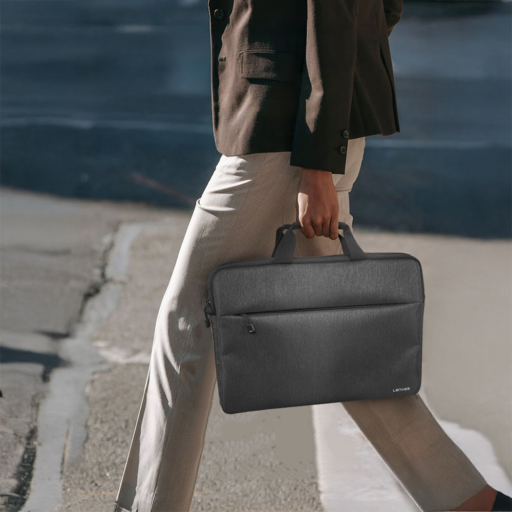 Lenyes LB509 Cleo Protect Pro Serisi Darbe Emici Su Geçirmez Polyester Kumaş 15.6 inç Laptop Çantası - 2