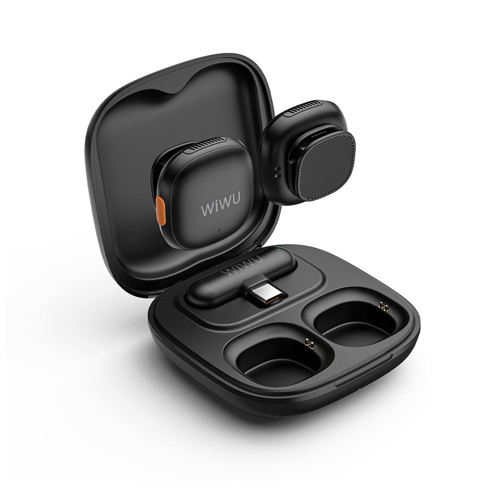 Wiwu Wi-WM006 2in1 Type-C Portlu Yapay Zeka Destekli ANC Özellikli Kablosuz Yaka Mikrofonu - 3