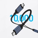 Qgeem Type-C to Type-C 2in1 Data Kablosu 140W 480Mbps 1.2M - 2