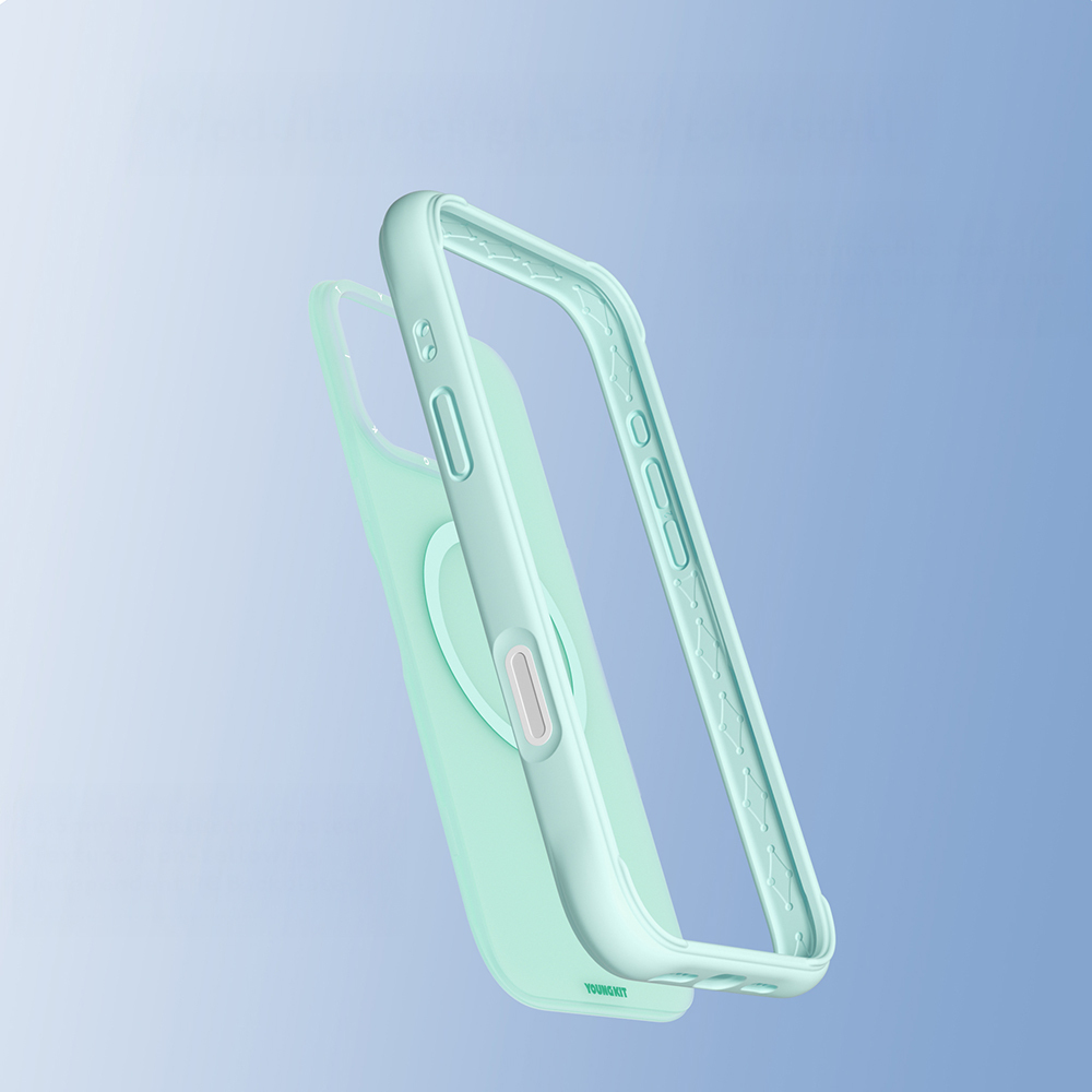 Apple iPhone 16 Pro Uyumlu Kılıf M-safe Şarj Özellikli Youngkit Macaroon Serisi Kapak - 26