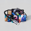 Qgeem QG03 Type-C to Type-C PD 40G 8K@60Hz Data Kablosu 240W 2M - 3