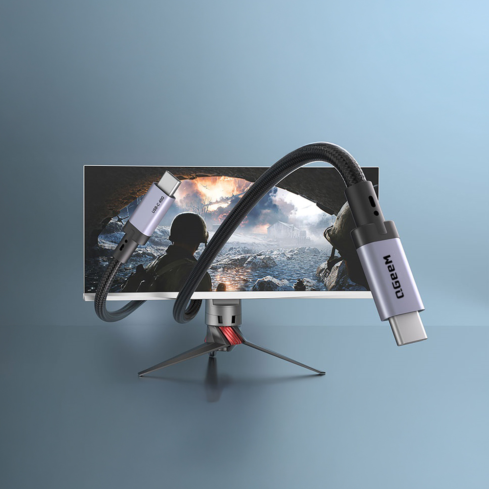 Qgeem QG03 Type-C to Type-C PD 40G 8K@60Hz Data Kablosu 240W 2M - 4