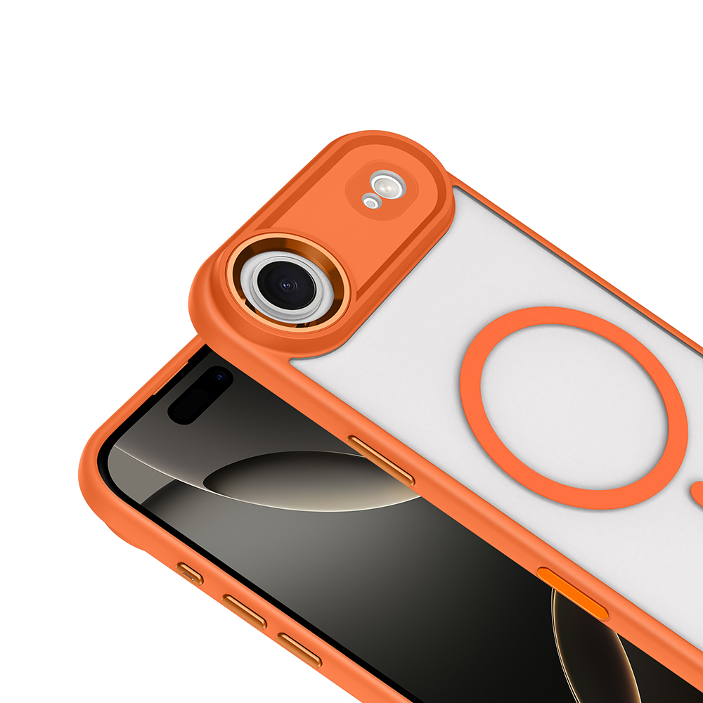 Apple iPhone 17 Air Kılıf Wireless Şarj Özellikli Zore Krom M-safe Silikon Kapak - 8