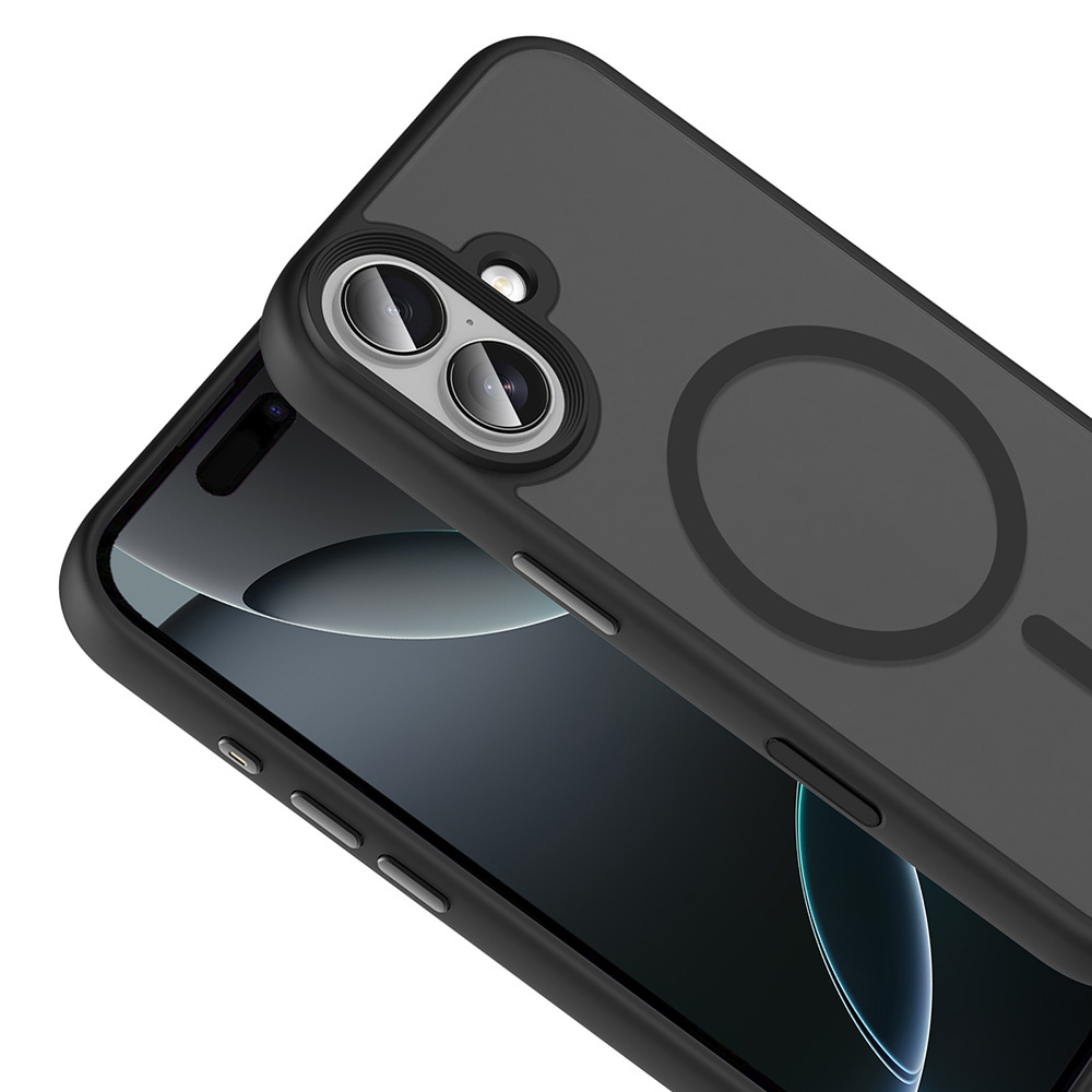 Apple iPhone 17 Kılıf Mat Arka Yüzey Wireless Şarj Özellikli Zore Flet M-safe Kapak - 4