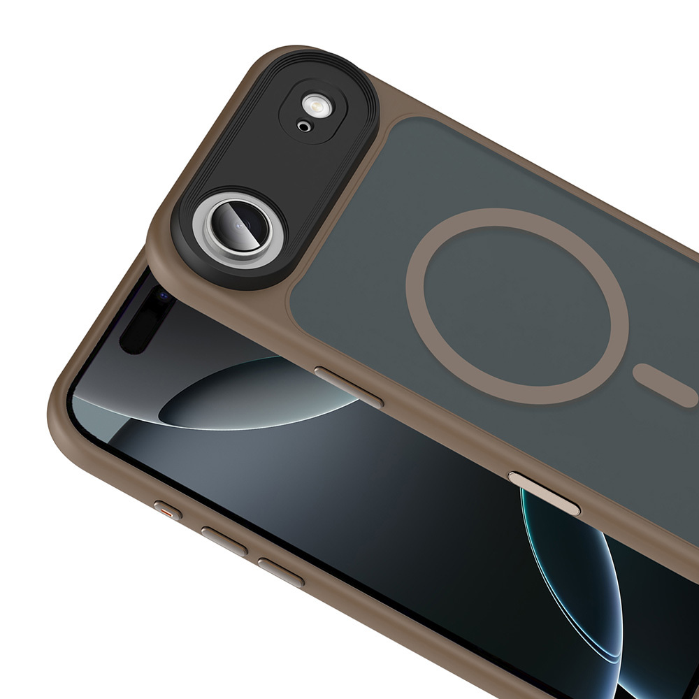 Apple iPhone 17 Air Kılıf Mat Arka Yüzey Wireless Şarj Özellikli Zore Flet M-safe Kapak - 3