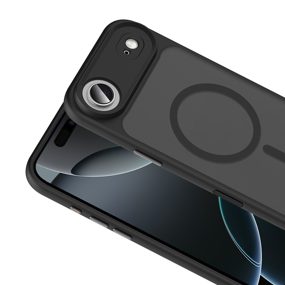 Apple iPhone 17 Air Kılıf Mat Arka Yüzey Wireless Şarj Özellikli Zore Flet M-safe Kapak - 5